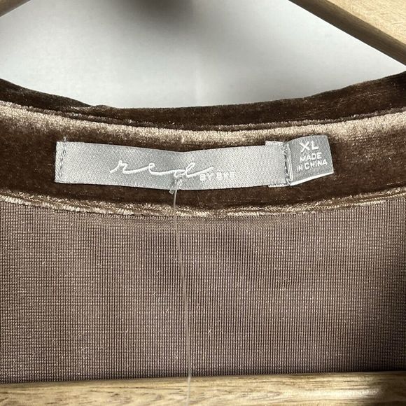 Red by BKE Buckle womens XL brown velvet collared button up blouse NEW western - Picture 4 of 8